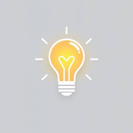 Icona di una lampadina che si illumina, simbolo di un'idea