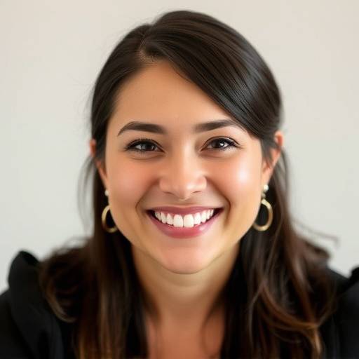 Ritratto di una donna con un sorriso professionale.